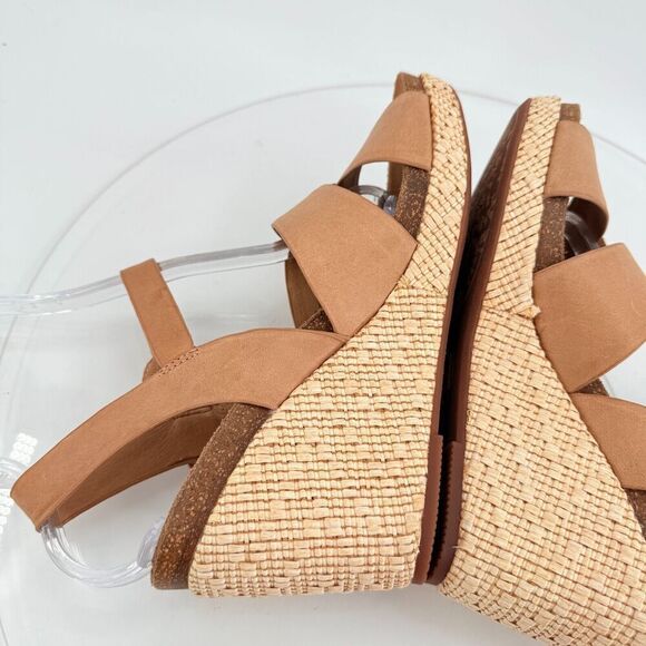 Sofft Womens Clarissa Wedge Ankle Strap Sandals Size 10 M Brown Leather - Picture 11 of 16